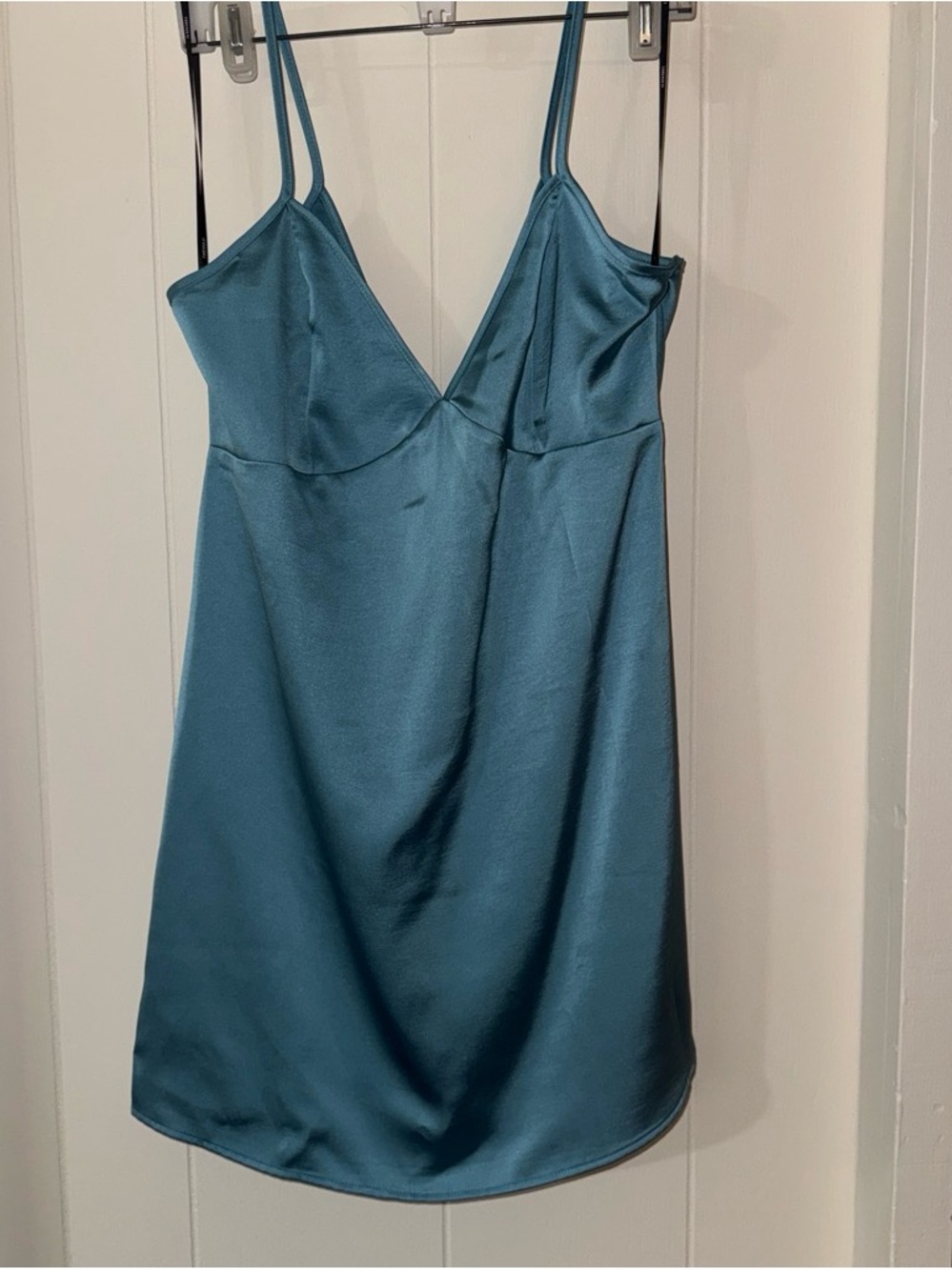 Forever 21 Satin Slip Dress in Teal